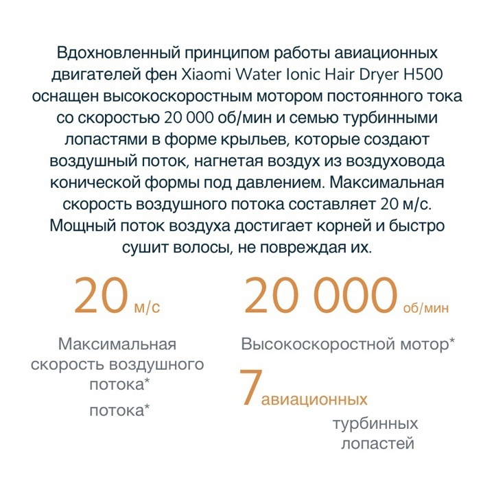 thumb картинка Фен Xiaomi Water lonic Hair Dryer H500 от магазина Fastoo