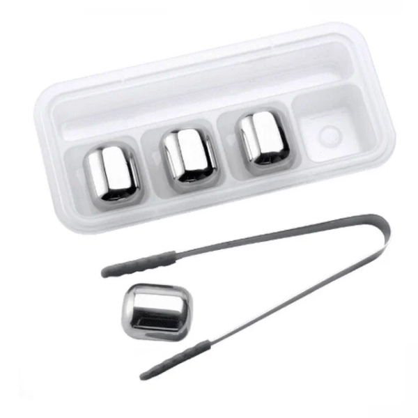 thumb картинка Охлаждающие стальные кубики для напитков Circle Joy Ice Cubes (4 шт) от магазина Fastoo