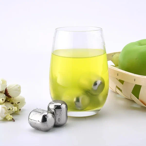 thumb картинка Охлаждающие стальные кубики для напитков Circle Joy Ice Cubes (4 шт) от магазина Fastoo