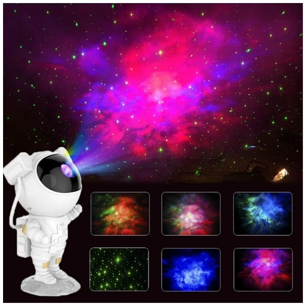 thumb картинка Ночник-проектор звездного неба "Астронавт белый" от магазина Fastoo