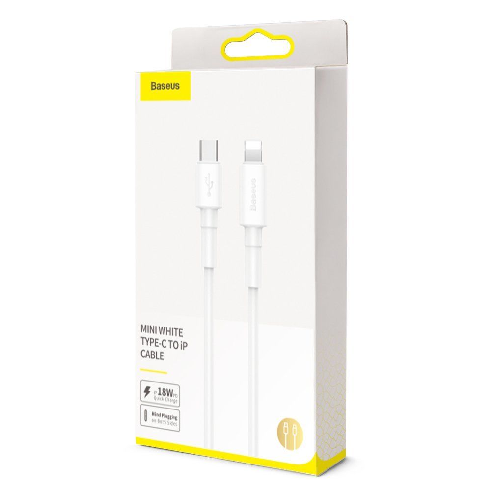 thumb картинка Кабель Baseus Mini White Type-C to iP Cable (USB-C - Lightning) 18W  от магазина Fastoo