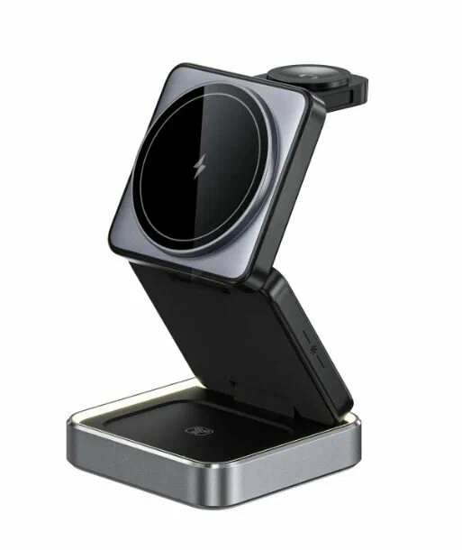 thumb картинка Беспроводное зарядное устройство Foldable Magnetic 3 in 1 от магазина Fastoo