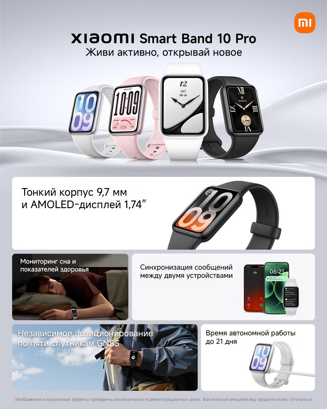 thumb картинка Браслет Xiaomi Smart Band 10 Pro от магазина Fastoo