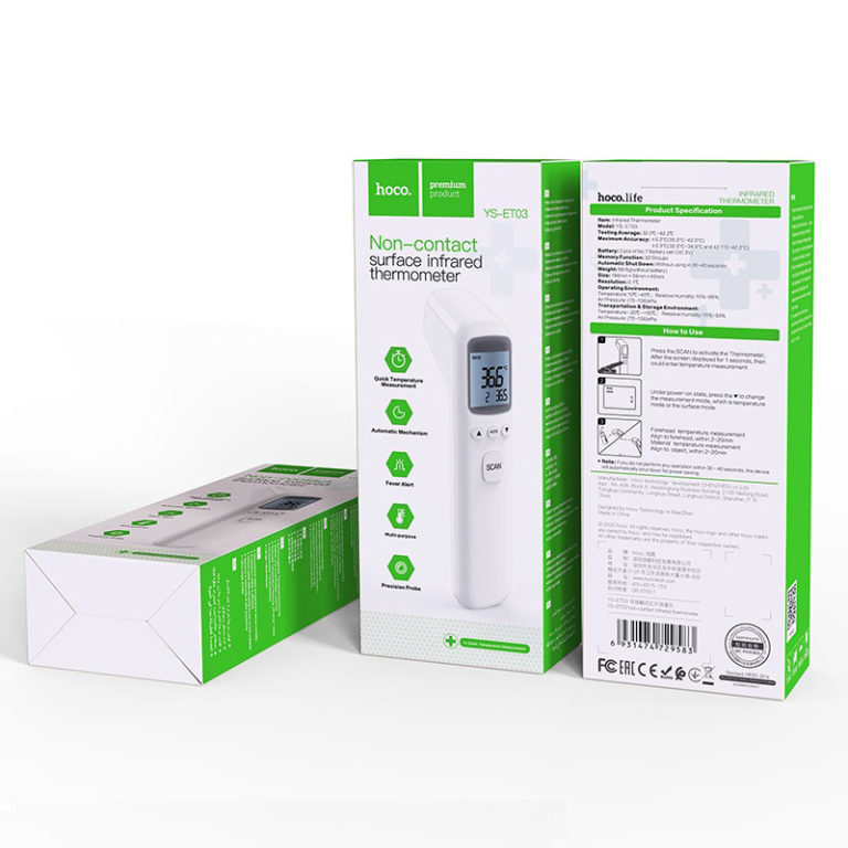 thumb картинка Термометр бесконтактный инфракрасный Hoco YS-ET03  от магазина Fastoo