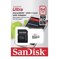 картинка Карта памяти Sandisk microSDXC UHS-1 магазин Fastoo являющийся официальным дистрибьютором в России 
