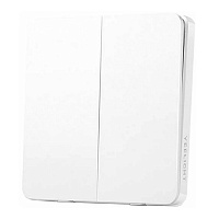 картинка Выключатель настенный Yeelight Smart Switch Light (двуклавишный) магазин Fastoo являющийся официальным дистрибьютором в России 