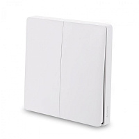 картинка Выключатель настенный Aqara Wall Light Switch (двуклавишный) магазин Fastoo являющийся официальным дистрибьютором в России 