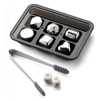 картинка Охлаждающие стальные кубики для напитков Circle Joy Ice Cubes (6 шт) магазин Fastoo являющийся официальным дистрибьютором в России 